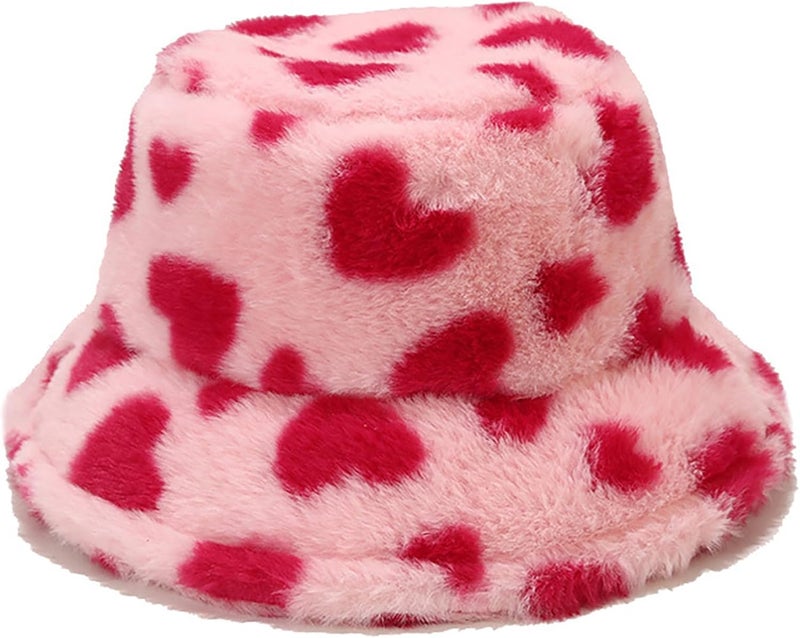 BEARUN Winter Faux Fur Furry Bucket Hat Fluffy Fuzzy Warm Hat Plush Fisherman Hat for Women Men Teens Girls - Image 1